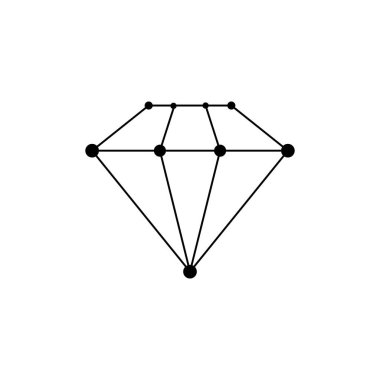 Elmas çizgisi simgesi elmas çokgen tasarım vektörü şablonu