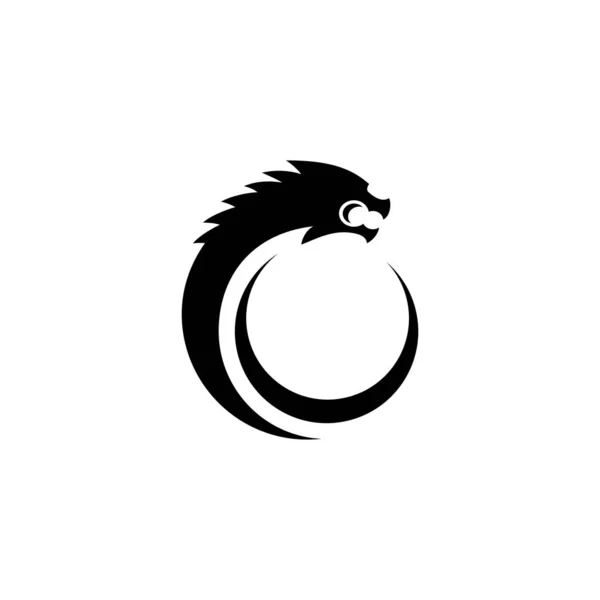 Drakhuvud Vektor Logotyp Illustration — Stock vektor