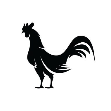 Horoz Logosu Tavuk Kafası simgesi ve sembolü Şablon Tasarımı