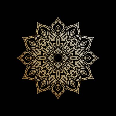 Lüks mandala tasarım arka planı altın rengi