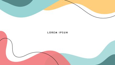 El çizimi minimalist sıvı arka plan şekilleri