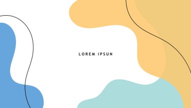 El çizimi minimalist sıvı arka plan şekilleri