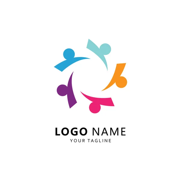 Community Adoption Care Logo Vector Icon Template — Stock Vector