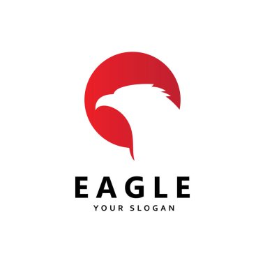  Kartal Kuşu Logo Şablonu vektör simgesi