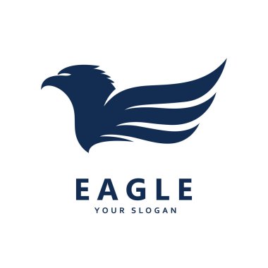  Kartal Kuşu Logo Şablonu vektör simgesi