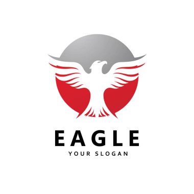  Kartal Kuşu Logo Şablonu vektör simgesi