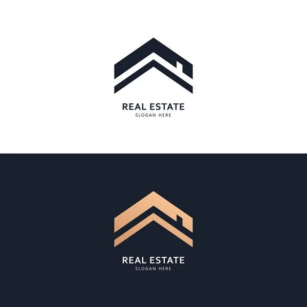 Logo Immobiliare Icona Concetto Design — Vettoriale Stock