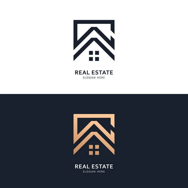 Real Estate Logo Icon Design Concept — Stock Vector