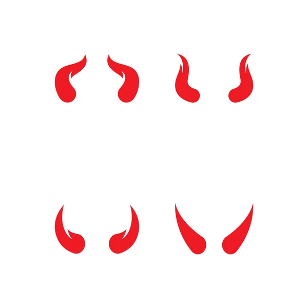 Логотип Диявольського Рогу Векторний Шаблон Піктограми — стоковий вектор