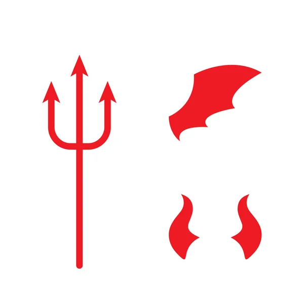 Red Diablo Logotipo Vector Icono Plantilla — Archivo Imágenes Vectoriales