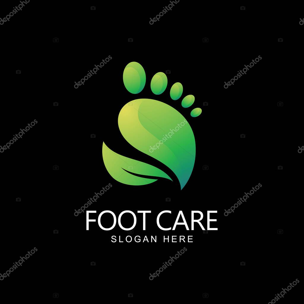 Foot care logo design template