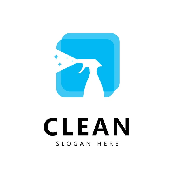 Clean Wash Creative Symbols Company Cleaning Services Graphic Design — Stock Vector
