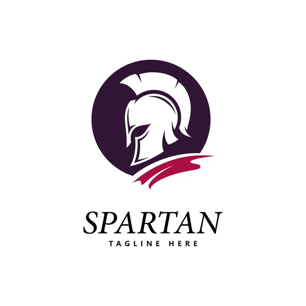 Spartan Logo Vector Spartan Capacete Logo — Vetor de Stock