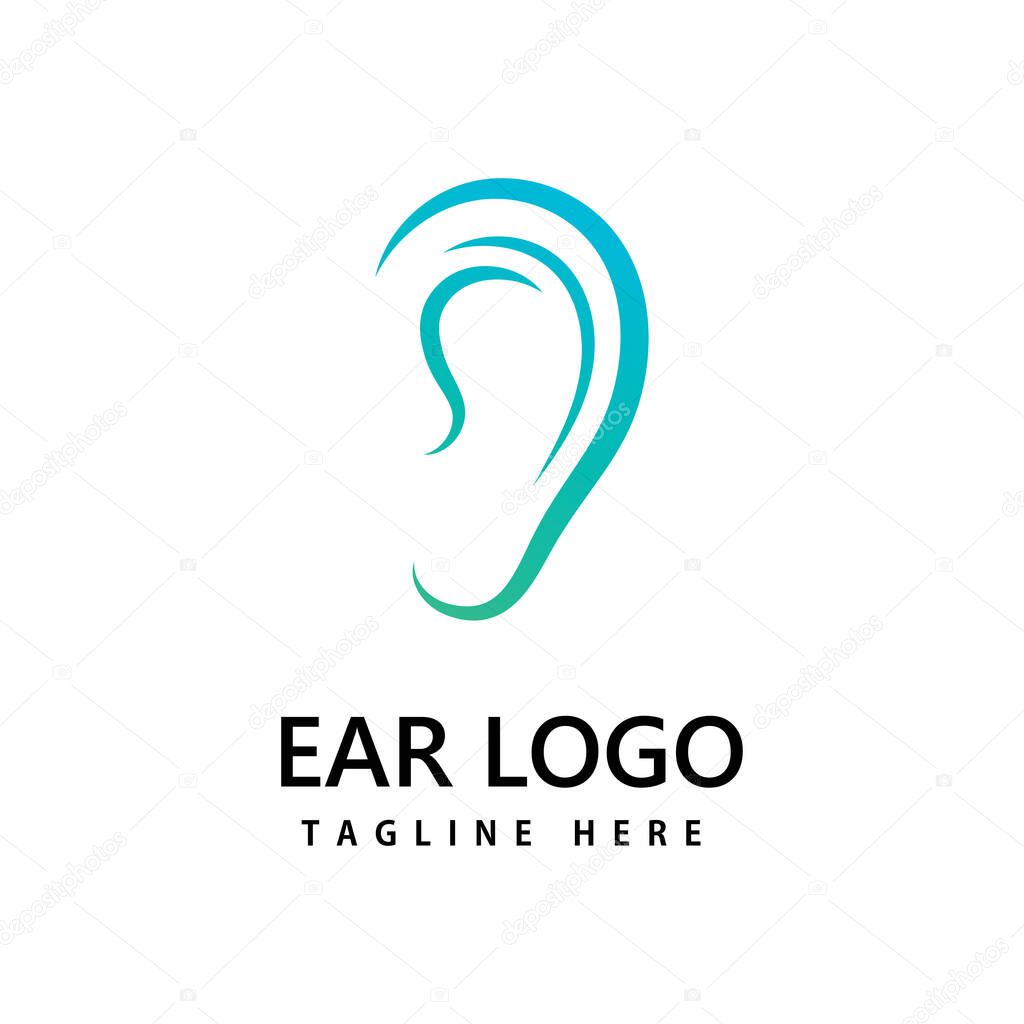 Ear,hearing logo icon vector design