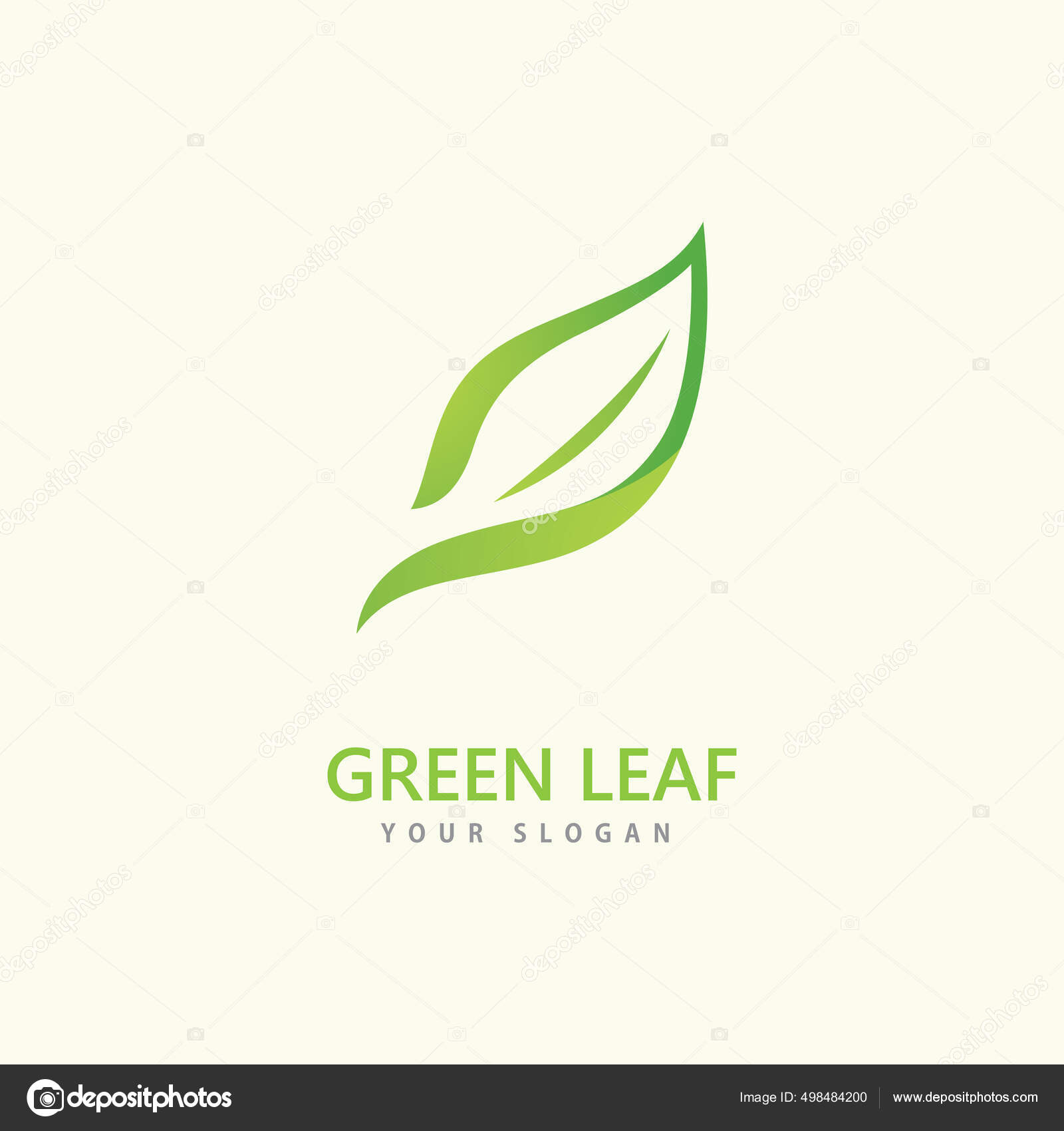 logo foglia con scritta eco vettoriale verde Stock Vector