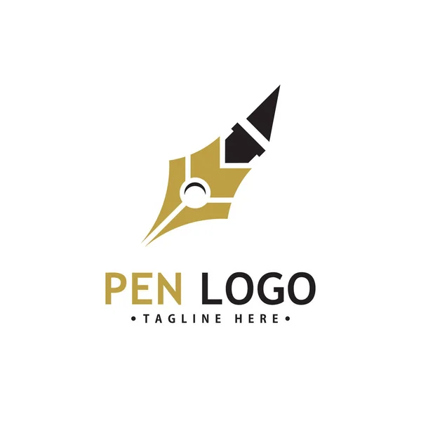 Kalem Logosu Şablonu. Şirket yazarı kimliği