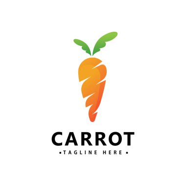 Havuç Logosu Simge Tasarım Şablonu