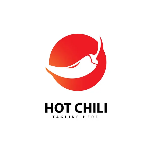 Пряный Логотип Чили Иконка Вектор Red Pepper Шаблон Логотипа — стоковый вектор