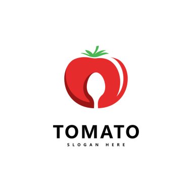 Domates logo vektör illüstrasyon tasarımı