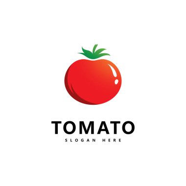 Domates logo vektör illüstrasyon tasarımı