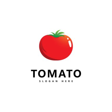 Domates logo vektör illüstrasyon tasarımı