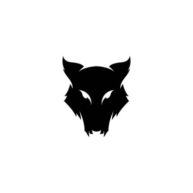 Kurt baş Logo tasarım vektör şablonu