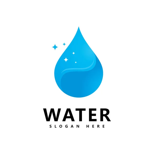 Дизайн Логотипа Aqua Water Векторный Логотип Капли Воды — стоковый вектор