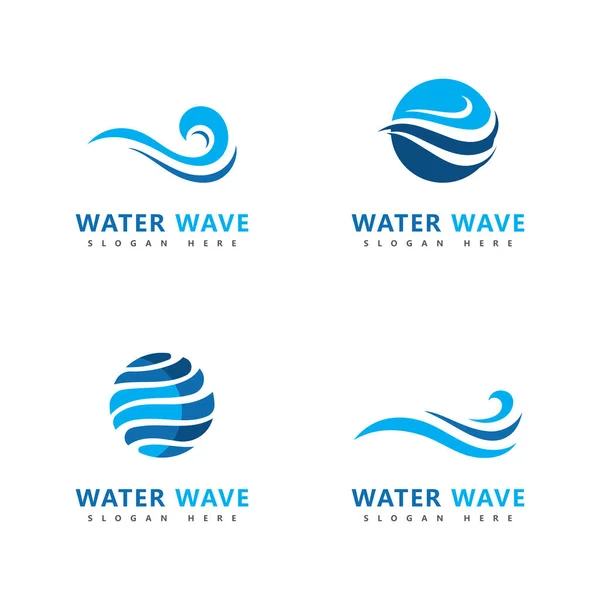 Дизайн Векторной Иллюстрации Логотипа Волны — стоковый вектор