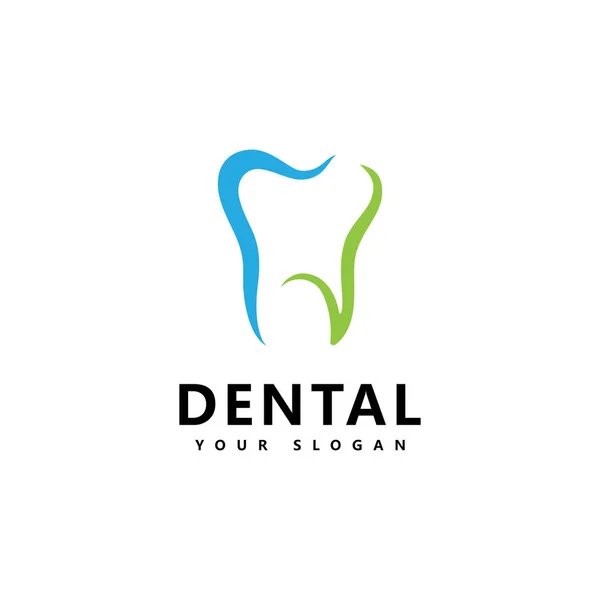 Icono Logotipo Dental Diseño Vector — Vector de stock