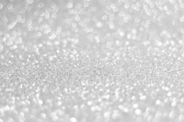 Küçük gri glitter arka plan ve beyaz bokeh parlak ışık görüntü