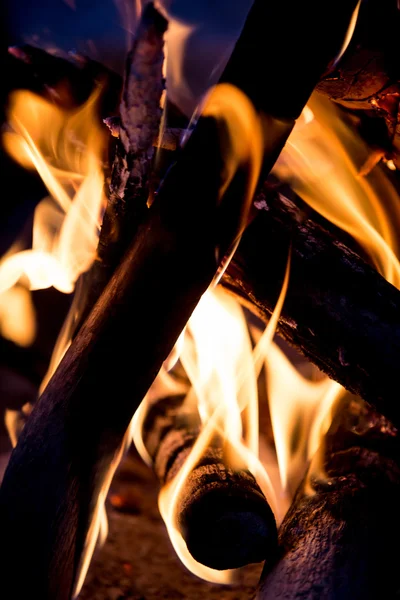 Fire and black background — Stock Photo, Image