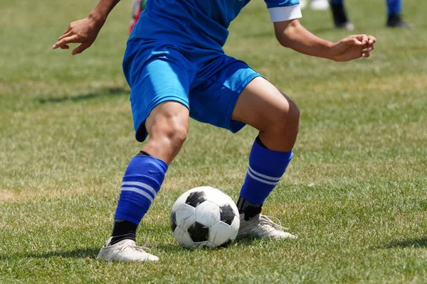 Voetbalwedstrijd Hokkaido Japan — Stockfoto