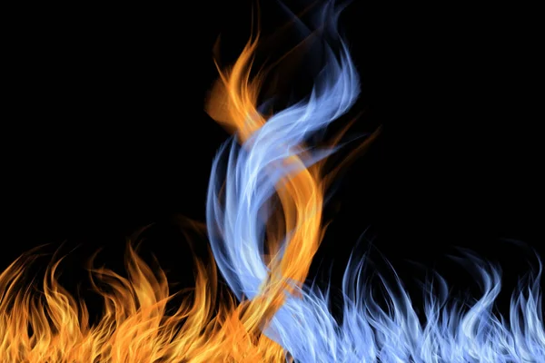 Fuego Rojo Azul Para Fondo —  Fotos de Stock