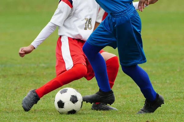 Voetbalwedstrijd Hokkaido Japan — Stockfoto