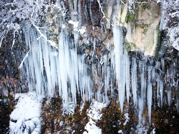 Grandes Carámbanos Invierno Hokkadio — Foto de Stock