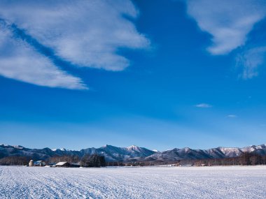Kışın manzara hokkaido japan