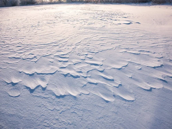 Pole Śniegu Zimie Hokkaido — Zdjęcie stockowe