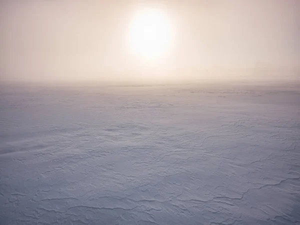 Campo Neve Inverno Hokkaido — Fotografia de Stock