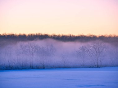 Buz kaplı tişört ve soğuk sis