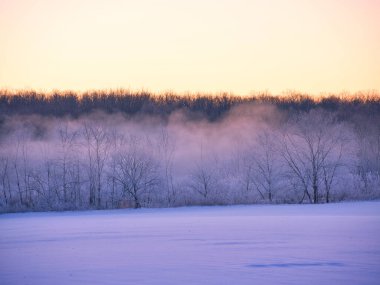 Buz kaplı tişört ve soğuk sis