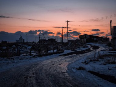 Nemuro 'da gün doğumu ve ev