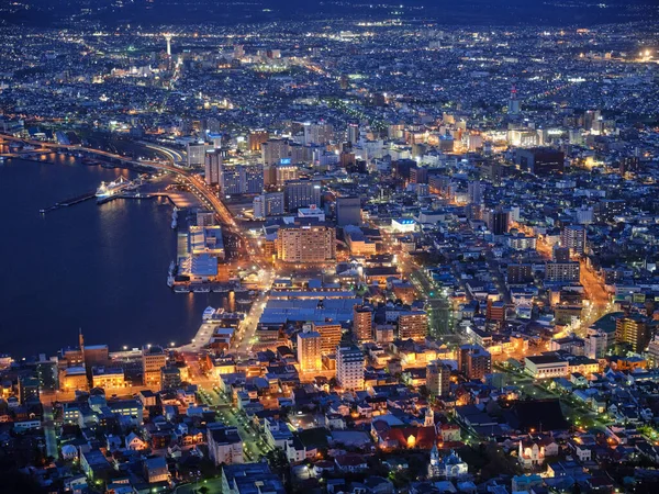 Nattutsikt Hakodate Hokkaido — Stockfoto