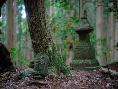 Kumano Kodo 'daki eski taş heykel