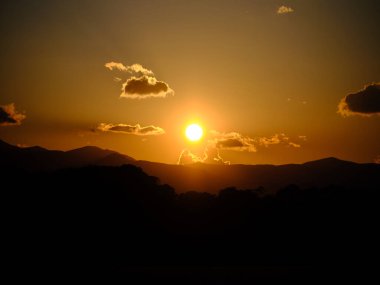 Yaz Hokkaido 'da günbatımı manzarası