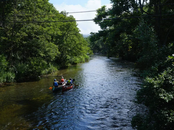 stock image Canoeing in kushiro river  hokkaido