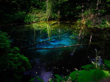 Hokkaido japan 'daki kaminoko göleti