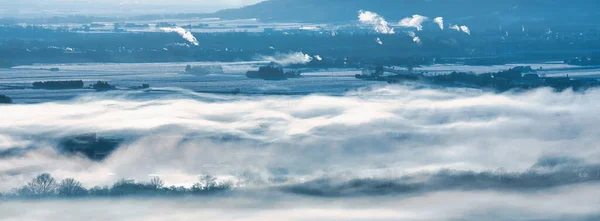 Cold Fog Winter Morning — Stock Photo, Image