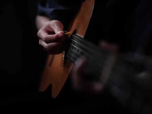 Manos Guitarrista — Foto de Stock