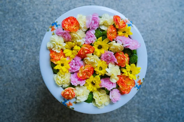 Flores Flotando Agua Del Santuario — Foto de Stock