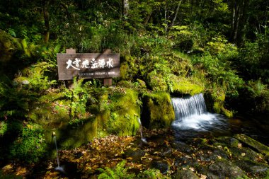 Sonbaharda kaynak suyu Hokkaido